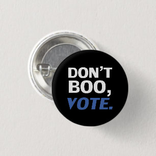 "Niet boe, stem" Halloween, verkiezing zwart blauw Ronde Button 3,2 Cm