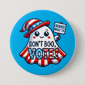 Niet boe, stem! Harris Walz 2024 Halloween Mashup Ronde Button 7,6 Cm (Voorkant)