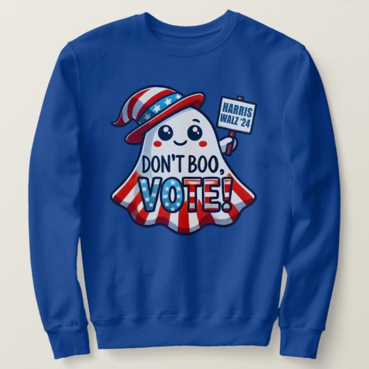 Niet boe, stem! Harris Walz 2024 Halloween Mashup Trui (Design voorkant)