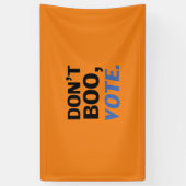 "Niet boeien, stemmen" verkiezing zwart blauw sina Spandoek (Verticaal)