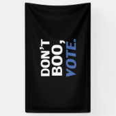 "Niet boeien, stemmen" verkiezing zwart blauw wit Spandoek (Verticaal)
