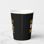 "Niet boeien, stemmen" zwarte oranje witte Hallowe Papieren Bekers (Rechts)