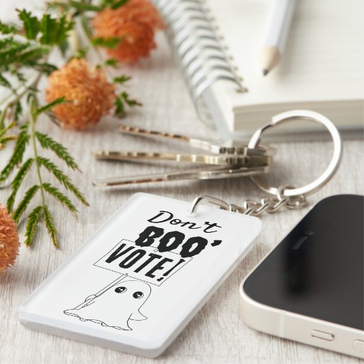 Niet boeken, stemmen! spookachtig Schattige stemre Sleutelhanger (Voorkant Rechts)