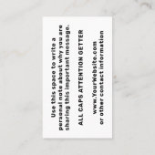 Niet boven de wet President Trump Corruption Visitekaartje (Achterkant)