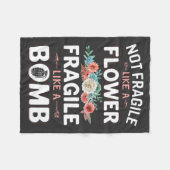 Niet breekbaar als een bloeiend raster als een Bom Fleece Deken (Voorkant (Horizontaal))