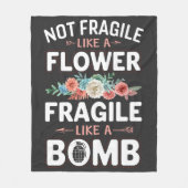 Niet breekbaar als een bloeiend raster als een Bom Fleece Deken (Voorkant)