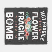 Niet breekbaar als een bloeiend raster als een Bom Fleece Deken (Voorkant (Horizontaal))