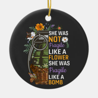 Niet breekbaar als een bloeiend raster als een Bom Keramisch Ornament