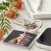 Niet breekbaar als een bloeiend raster als een Bom Sleutelhanger (Voorkant Rechts)