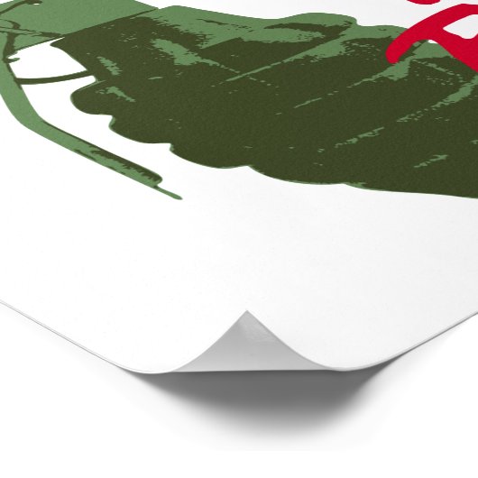 Niet breekbaar als een bloem breekbaar als een bom poster (Hoek)