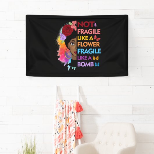 Niet breekbaar als een bloem breekbaar als een bom spandoek (Insitu)