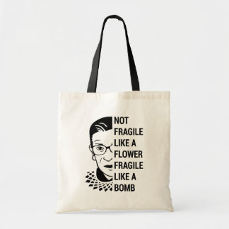Niet breekbaar als een bloem breekbaar als een bom tote bag
