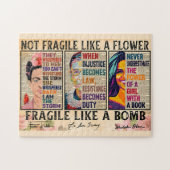 Niet breekbaar als een bloem legpuzzel (Horizontaal)