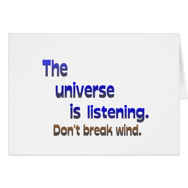 Niet breken Wind - Universe luistert (Voorkant Horizontaal)