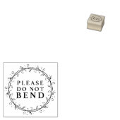 Niet buigen, bladeren krans rubberstempel (Gestempeld)