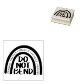 Niet buigen, fragiele, kleine zakelijke verpakking rubberstempel (Gestempeld)