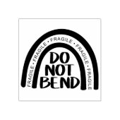 Niet buigen, fragiele, kleine zakelijke verpakking rubberstempel (Afrduk)