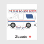 Niet Buigen, Postwagen Dank U Sticker (Vel)
