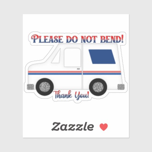 Niet Buigen, Postwagen Dank U Sticker (Vel)