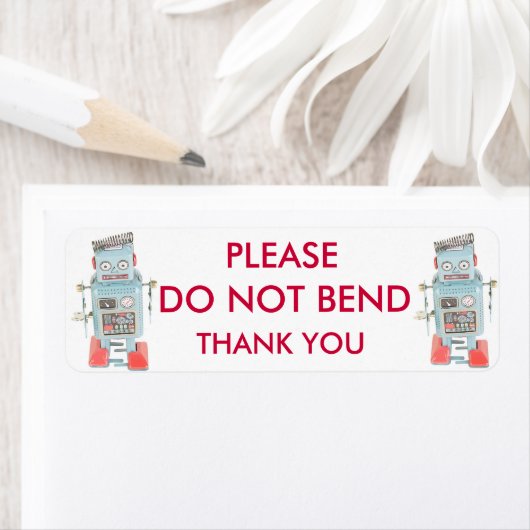 NIET BUIGEN - ROBOTLABELS ETIKET (Insitu)