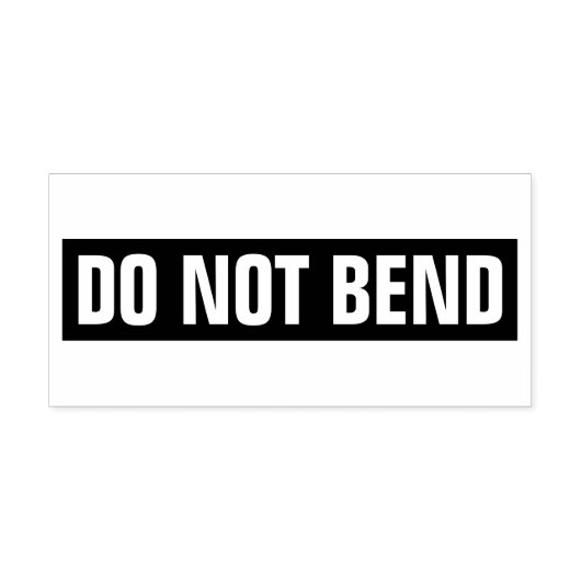 Niet buigen rubberstempel (Afrduk)