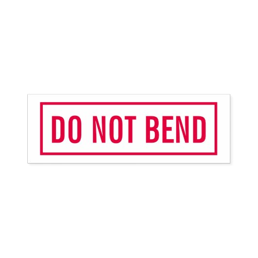 Niet buigen  zelfinktende stempel (Design)