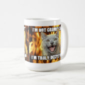 Niet chagrijnige kat mok (Voorkant rechts)