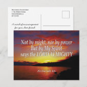 NIET Christelijk DOOR MIGHT EN NIET DOOR POWER Zec Briefkaart (Voorkant / Achterkant)