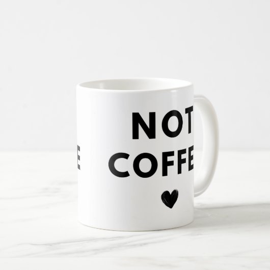Niet Coffee Black Heart Funny Koffiemok (Voorkant rechts)