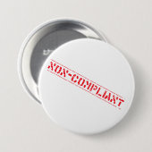 Niet-conform badge ronde button 7,6 cm (Voorkant /achterkant)