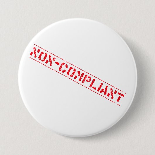Niet-conform badge ronde button 7,6 cm (Voorkant)