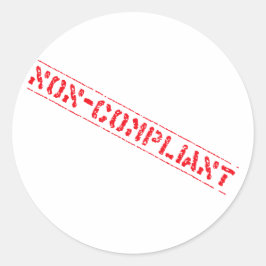 Niet-conform Ronde Sticker