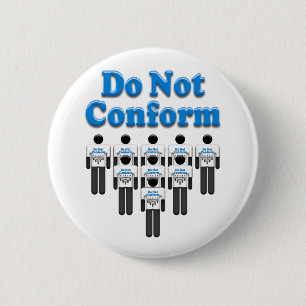 Niet conforme ronde button 5,7 cm