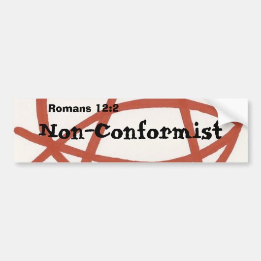 Niet-conformist Bumpersticker (Voorkant)