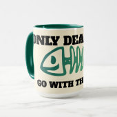 Niet-Conformist - die niet met de stroom Mok gaat (Voorkant links)