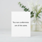 Niet-Conformisten Briefkaart (Staand voorkant)