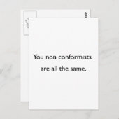 Niet-Conformisten Briefkaart (Voorkant / Achterkant)
