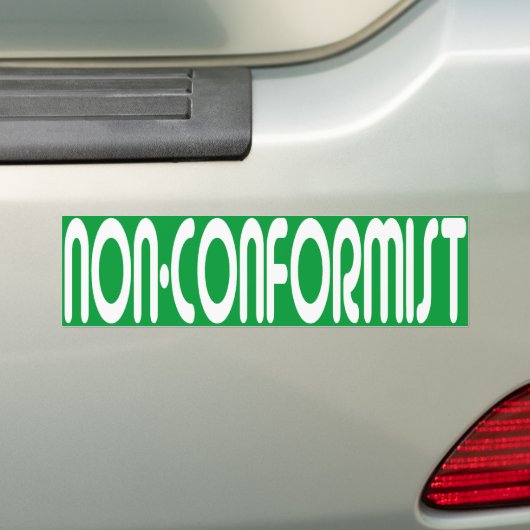 Niet-conformistische Bumpersticker (Op auto)