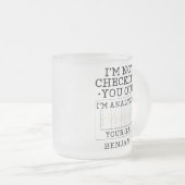 Niet controleren op fysieke therapist-tas matglas koffiemok (Voorkant rechts)