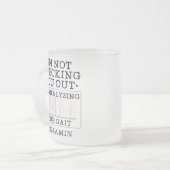 Niet controleren op fysieke therapist-tas matglas koffiemok (Voorkant links)