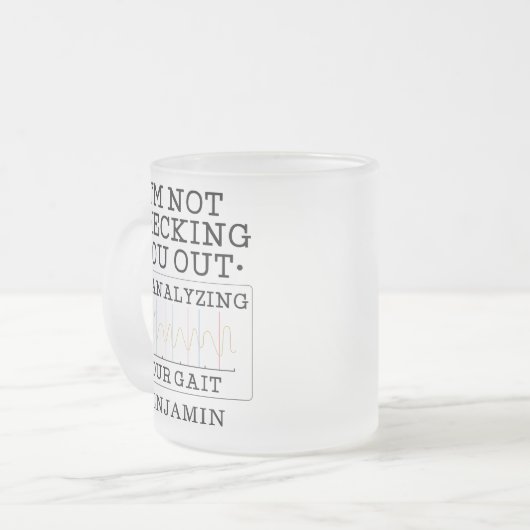 Niet controleren op fysieke therapist-tas matglas koffiemok (Voorkant links)