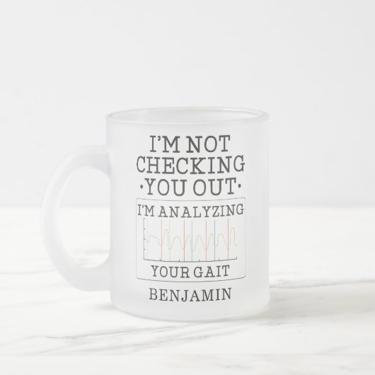 Niet controleren op fysieke therapist-tas matglas koffiemok (Links)