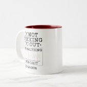 Niet controleren op fysieke therapist-tas tweekleurige koffiemok (Voorkant links)