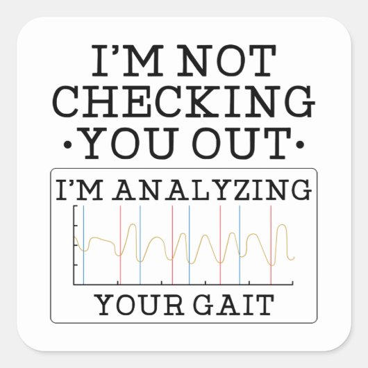 Niet controleren op fysiotherapeut vierkante sticker (Voorkant)