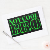 NIET COOL BRO RECHTHOEKIGE STICKER (Envelop)