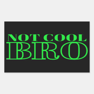 NIET COOL BRO RECHTHOEKIGE STICKER