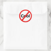 niet cool ronde sticker (Tas)