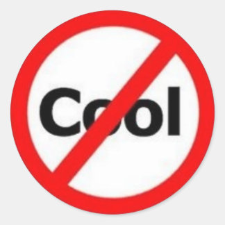 niet cool ronde sticker