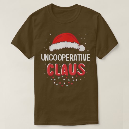 Niet coöperatief kerstkerstcadeautje met gelijke t t-shirt (Design voorkant)