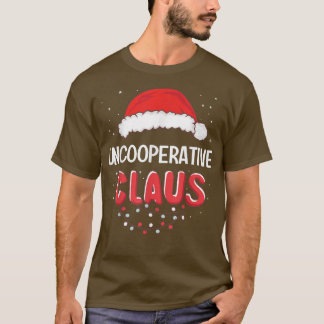 Niet coöperatief kerstkerstcadeautje met gelijke t t-shirt